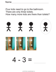 Compare Number of Toilets and Kids